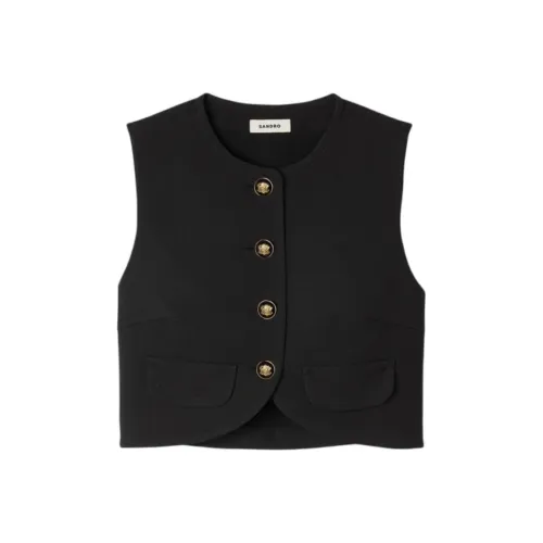 Sandro Черные Женские Жилеты