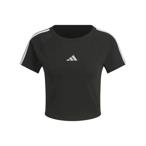 Adidas Черный/Пудра Сливовый Фиолетовый Женские T-Рубашки