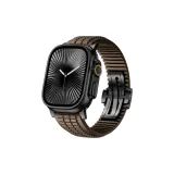 Коричневый с черной застежкой-бабочкой