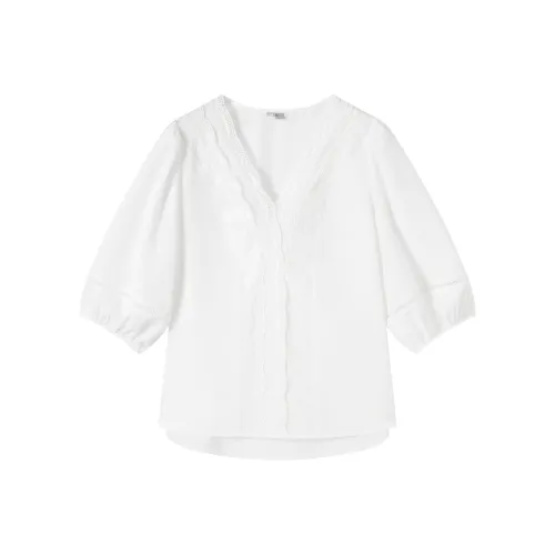 DIALOGUE Элегантные Белые Женские Рубашки