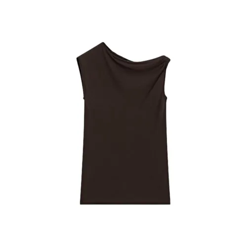 Massimo Dutti Коричневый Женские T-рубашки