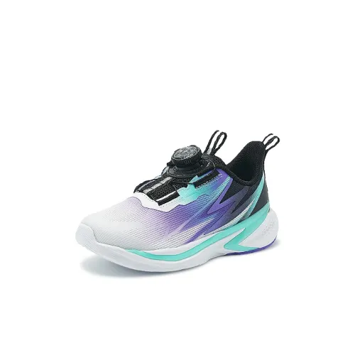 QIAODAN Износостойкие Дышащие Низкие Кроссовки для Беговых Занятий для Детей Черный Белый Jordan для Возрастных 3-7 Лет