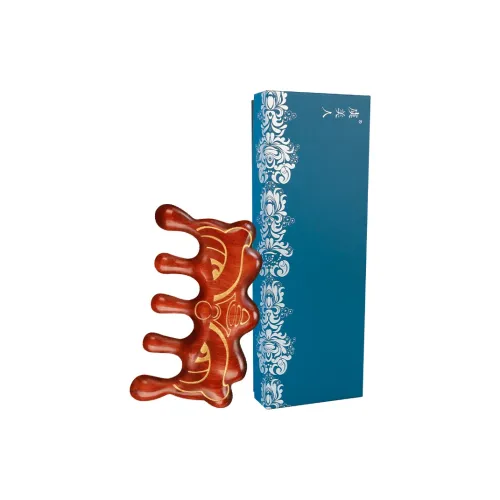 YUMEIREN Рог носорога Красный Сандаловое дерево Деревянная расческа Новый китайский стиль Коробка в китайском стиле Расческа для массажа