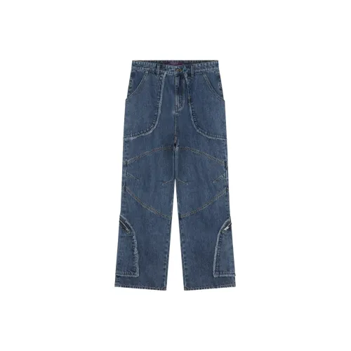 BESLOW Cut OUT Изогнутый Карман Джинсы Мужской