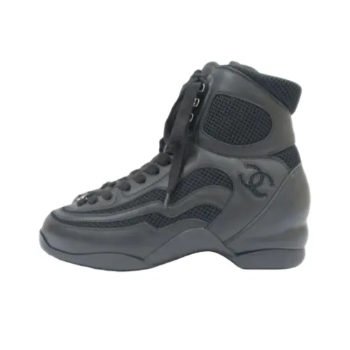 CHANEL 25B Высокий Топ Повседневная Обувь Женская Черная