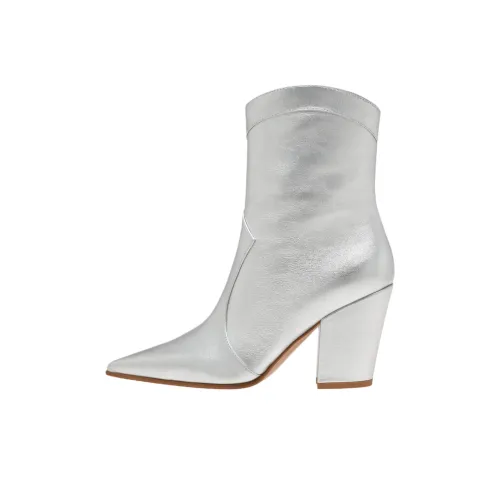 GIANVITO ROSSI West Ботильоны 8,5 см Женские Серебряные