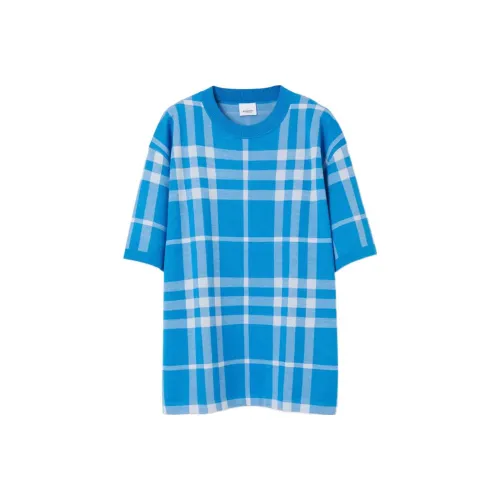 Burberry Ярко-голубая мужская футболка T
