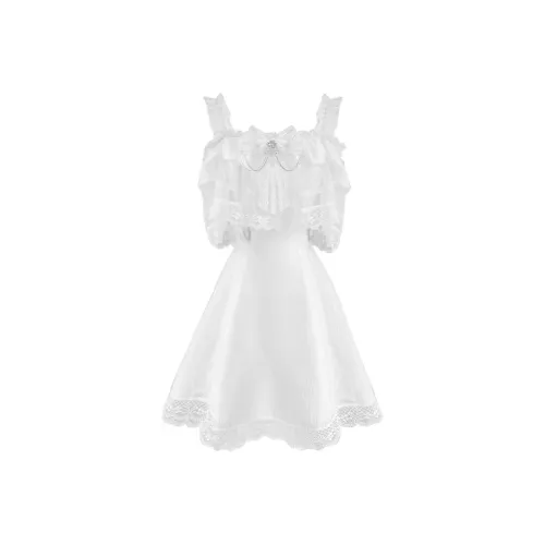 LALAJK Короткое платье с короткими рукавами женское