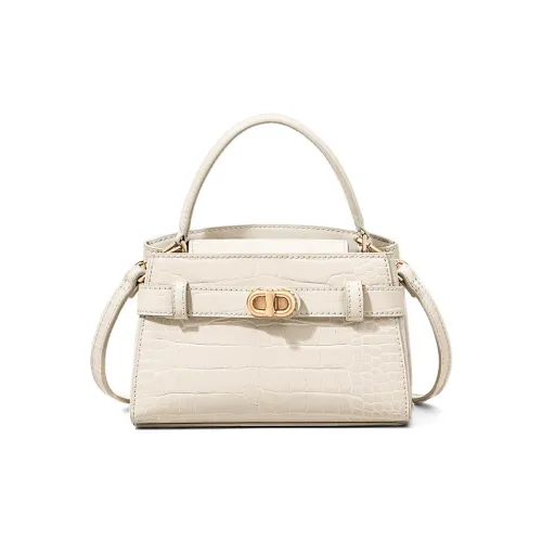 VINEY Коровья кожа Сумка Стандартная Женская Экрю Черный