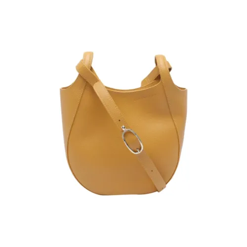 LONGCHAMP Le Foulonné Коровья кожа Сумка через плечо Сумка Маленькая Женская Желтая