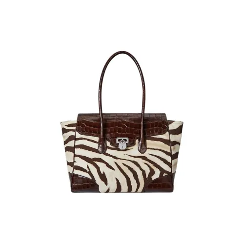 Ralph Lauren Tanner Хлопок Сумка Большая Женская Зебра