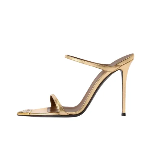 Giuseppe Zanotti GZ Intriigo Шлепанцы 10,5 см Женские Золотые