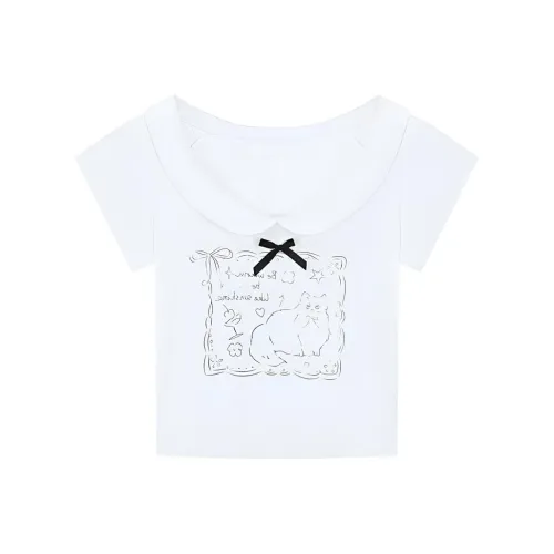 FINDSME GAGA Белый Женские T-рубашки