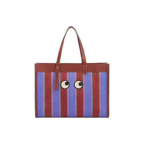 Anya Hindmarch Козья кожа Тоут Сумка Сумка для покупок Сумка на плечо Женская Китайский Красный