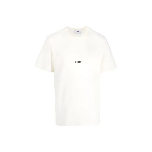 MSGM Белая Мужская T-Рубашка