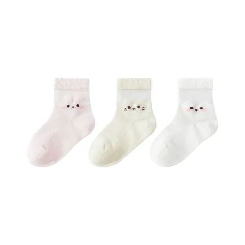 EMXEE 3 Pack Кролик+Котенок+Белый Медведь Детские Носки