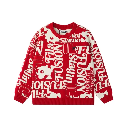 FILA FUSION Свитер Унисекс Гранат Красный