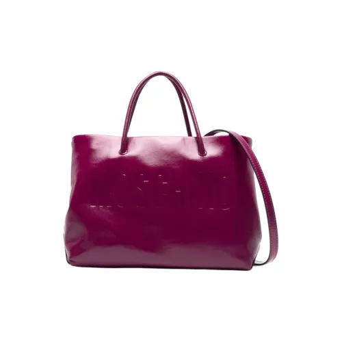 MOSCHINO Лакированная кожа Телячья кожа Тоут Сумка Сумка для покупок Сумка через плечо Сумка Женская Темно-фиолетовая