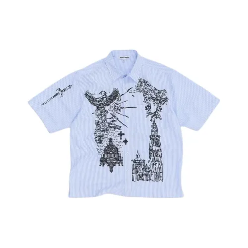 Jaded London Sketch Полоска Рубашка Мужская