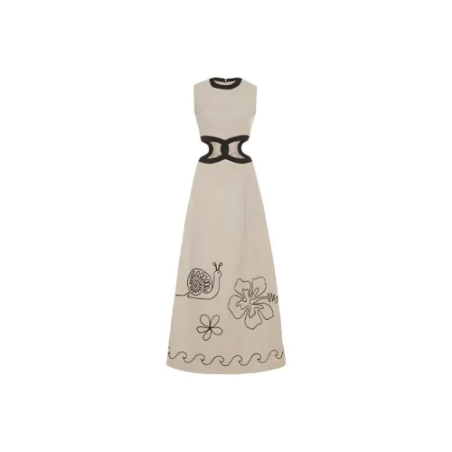 Leather Cat Хаки Женские Платья без рукавов