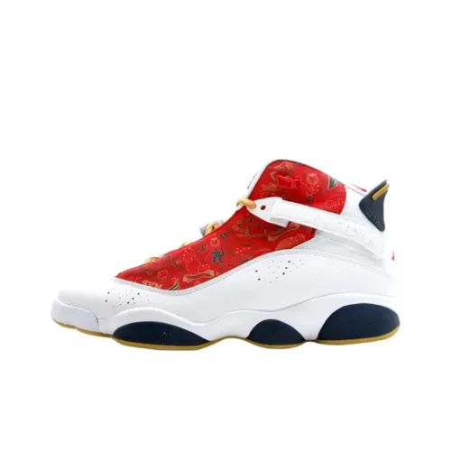 Jordan Air Jordan 6 Vintage Баскетбольные Кроссовки Мужские Белый Красный
