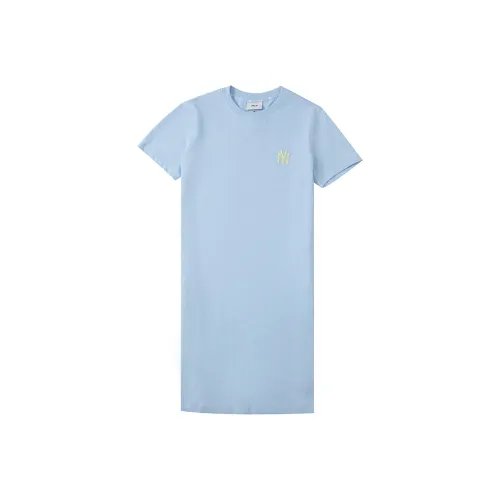 MLB Короткий рукав Платье Женское Синий