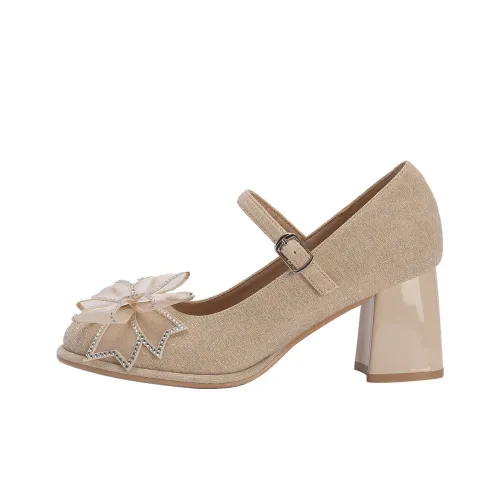 TAFN Mary Jane Shoes Apricot Women's