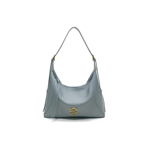 Simedin Сумка через плечо из коровьей кожи большая женская сумка сумка на плечо туманно-синий экрю кофейно-серый