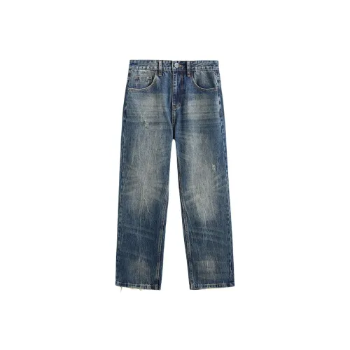 Azvk H2 NB0061 Возраст Лунно-голубой Мужские Джинсы