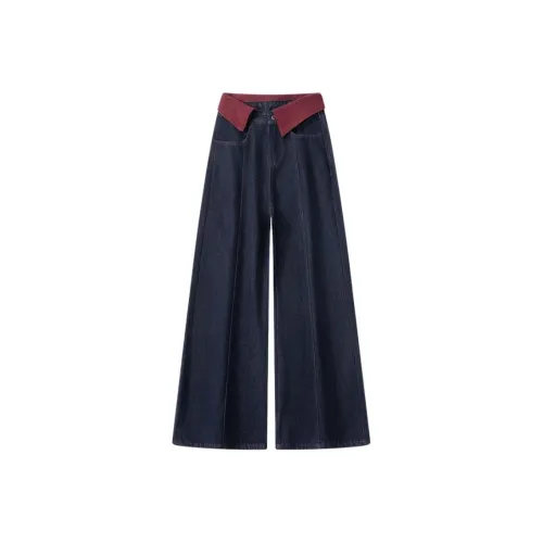 ARIADNAW STUDIO Темно-синий, женский, джинсы