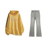 Яйцо Желток Свитшот + Дымчато-Серый Деним