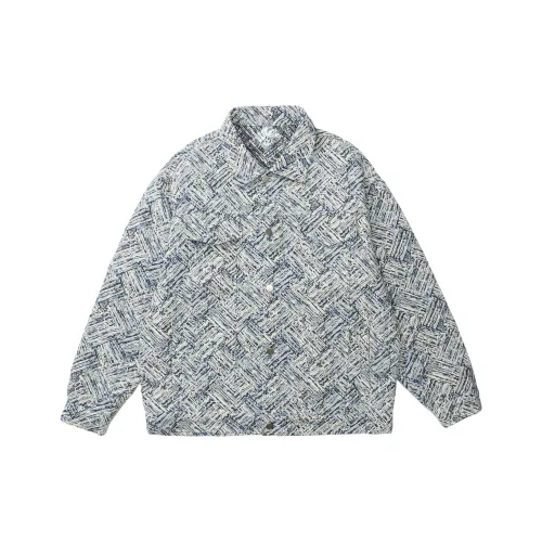 HYLHYL Синий Белый Унисекс Куртки