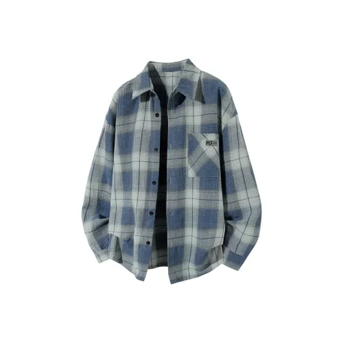 POINTLIMIT Синяя клетка Унисекс Рубашки