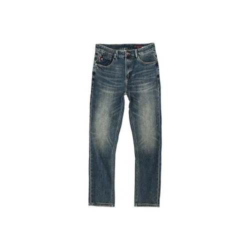 MAREA VESUVIO Синий Облегающий крой, Маленький прямой крой, Мужские джинсы