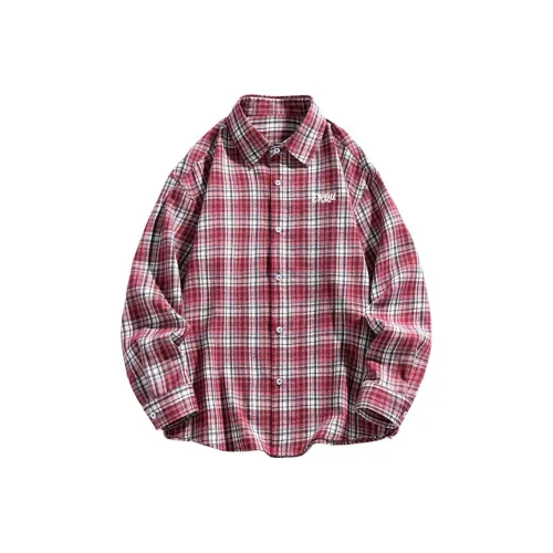 ERDU Красная клетка Унисекс Рубашки
