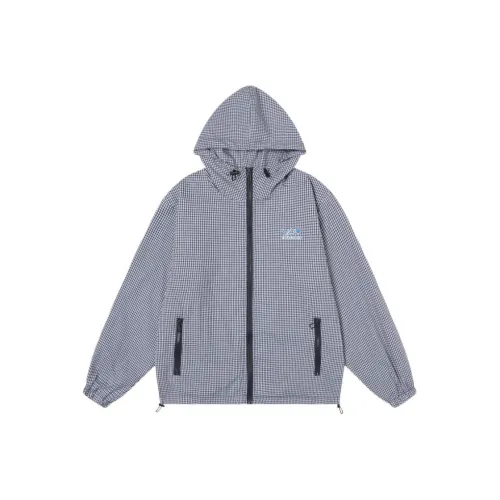 HIPHOPPUNKS Синие Белые Клетчатые Мужские Куртки