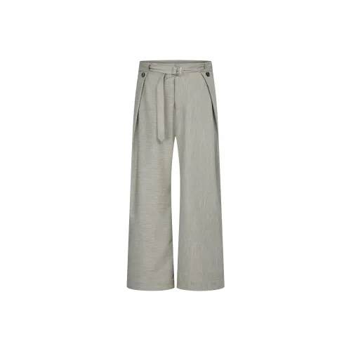 H.V.G.A Linen Gray Unisex Suit Pants H.V.G.A Лен Серый Унисекс Костюмные Штаны