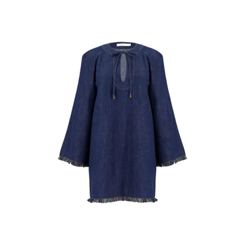 Zimmermann FW25 Длинное платье с длинными рукавами женское