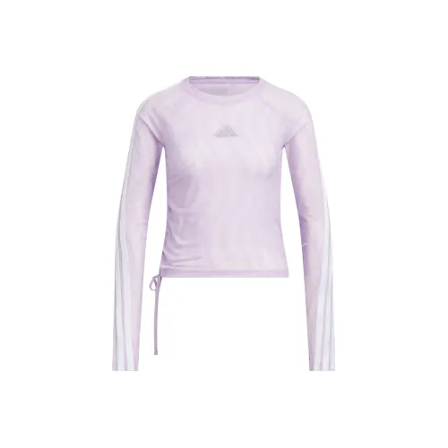 Adidas Пудра Сливовый фиолетовый/Белый Женские T Рубашки