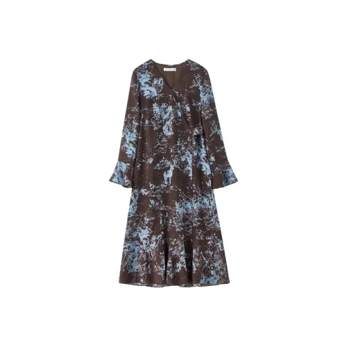 SENTUBILA Длинное платье с длинными рукавами женское