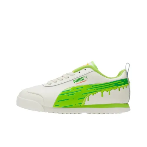 Nickelodeon X PUMA ROMA Low Топ Kids Lifestyle Shoes Белый Зеленый Подростки
