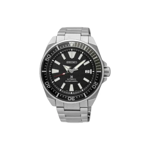 SEIKO Prospe Автоматический Механический Механизм Нержавеющая Сталь Ремешок Часы 43,8 мм Мужские Часы Черный Циферблат