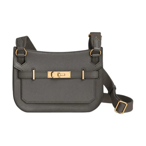 HERMES Jypsiere Evercolor Телячья кожа Сумка через плечо Сумка на плечо Мини Женская Дождевой Облачный Серый