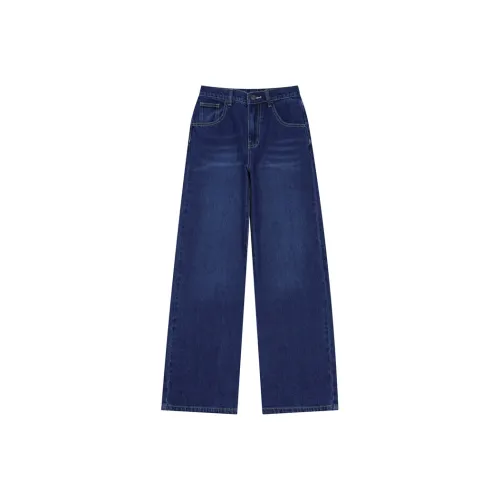 Giordano 63 Темно-синий Синий Женские Джинсы