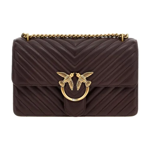 PINKO Телячья кожа Сумка через плечо Женская Фиолетовая