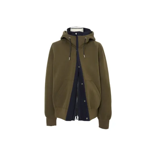 Sacai совместный бренд Бежевый/Морской Синий Унисекс Куртки