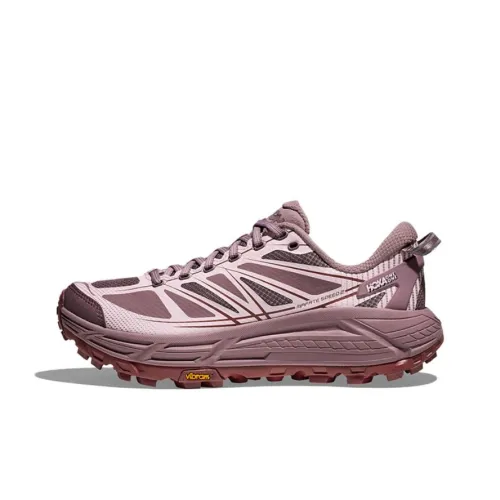 HOKA ONE ONE Mafate Speed 2 Беговые кроссовки Низкий Топ Лотосовый Фиолетовый Гвоздика Розовый Унисекс