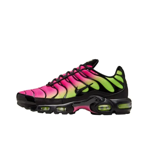 Nike Air Max Plus Дышащие Поддерживающие Беговые Кроссовки Унисекс Розовые Зеленые
