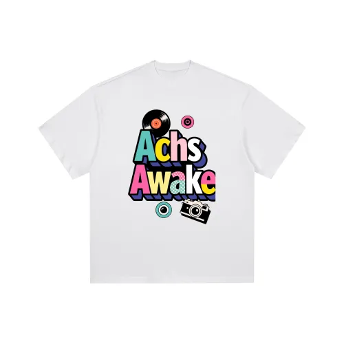 ACHS AWAKE Белый Унисекс T-рубашки