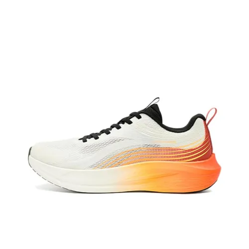QIAODAN Амортизация Дышащий Легкий Низкий Топ Повседневные Беговые кроссовки Мужские Айвори Белый Живой Оранжевый